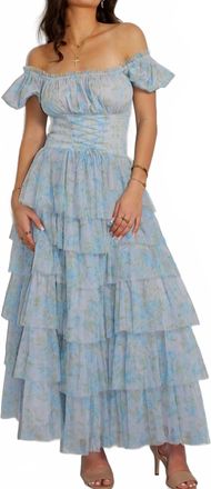 Amy Jane London Arabella Maxi Dress In Blue