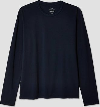 SAVE KHAKI UNITED Mens Long Sleeve Supima Jersey Tee In Navy