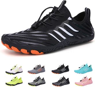 Generic Grounded Footwear for Women Men Neuropathy, Hikes Barefoot Shoes Orthopedic, Slip on Lightweight Grounded Footwear (A34-Black, Adult, Men, 7, Numeric,