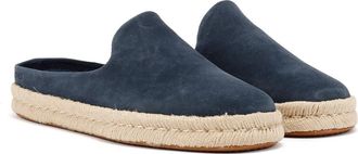 Toms Toms Santiago Suede Mens Navy Mules - Blue Leather - Size UK 12