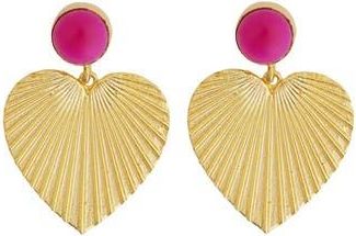 Panacea Heart Drop Earrings in Pink at Nordstrom Rack