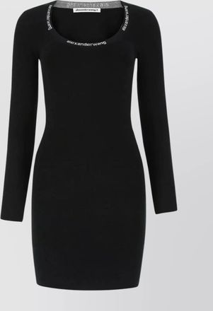 Alexander Wang fitted round neck mini dress with embellished collar