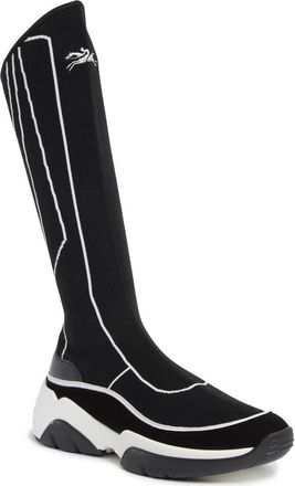 Longchamp Tall Shaft Tennis Boot in Black at Nordstrom Rack, Size 8Us / 39Eu