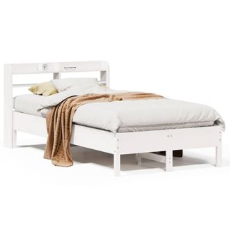 Berkfield Home Bed Frame without Mattress White 90x190 cm Single Solid Wood Pine