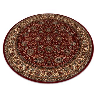 RugsX Rugsx - Alfombra De Lana Kashqai 4362 302 Circulo Ornamento Burdeos / Beige Red Circulo 120 Cm