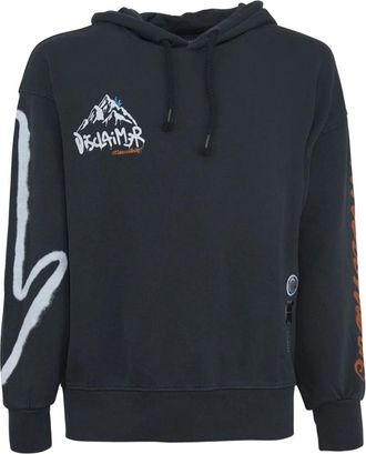 Disclaimer Sweatshirts & Hoodies - Heren - Hoodies - Zwart - L - Katoen - Hoodies & sweatvesten
