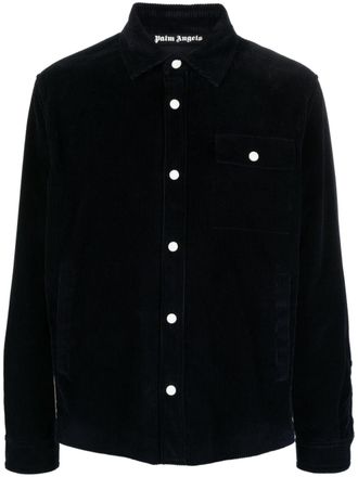 Palm Angels Giacca-camicia a coste - Blu