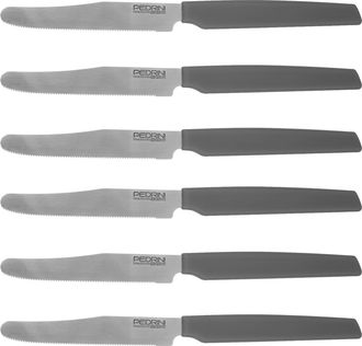 Pedrini Set 6 coltelli antracite Active