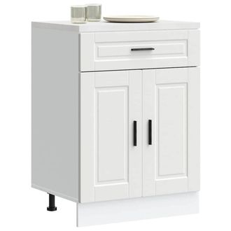 Berkfield Home Kitchen Base Cabinet&not;Porto White Engineered Wood