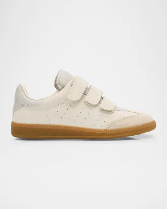 Isabel Marant Beth Mixed Leather Triple-Grip Sneakers