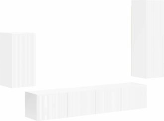 vidaXL Conjunto De Mueble De Tv 4 Uds. White Vidaxl