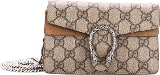 Gucci Brown Gg Coated Canvas Dionysus Bag Super Mini (Authentic Pre-Loved)