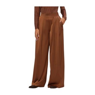 Nukus Nukus, Broeken, Dames, Bruin, L, Polyester, June Pants Shiny