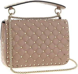 Valentino Garavani Rockstud Shoulder Bag - Beige
