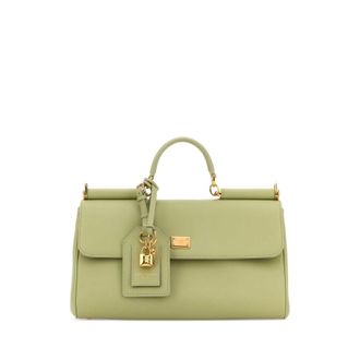Dolce & Gabbana Dolce & Gabbana Pastel Green Leather My Sicily Handbag