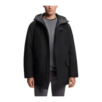 HUGO BOSS Hugo, Winter Jackets, male, Black, Size: XL Water-Resistant Full-Zip Jacket
