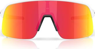 Oakley Prizm Everyday 34mm Rectangular Sunglasses in Matte White Prizm Ruby at Nordstrom
