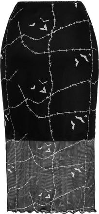 Hell Bunny Stitches Mesh Skirt Blk