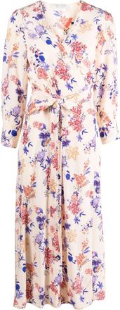 Forte_Forte Belle De Jour floral-print wrap dress - women - Silk/Viscose - I - Neutrals