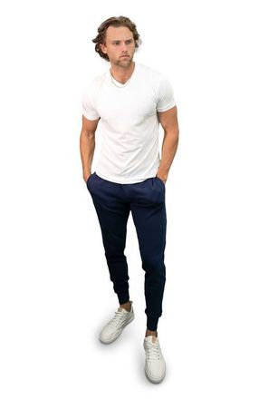 Lords of Harlech Jay Brushed Interlock Jogger Pant in Midnight at Nordstrom, Size Xx-Large