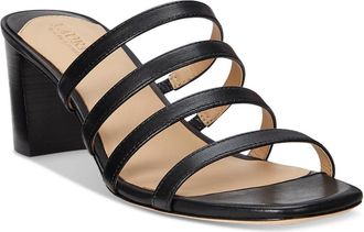 Ralph Lauren Lauren Ralph Lauren Kimmi Sandals Womens B Black Leather Block Heel HTAT1066