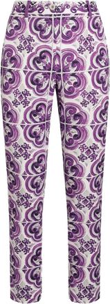 Dolce & Gabbana Majolica-print trousers - Purple