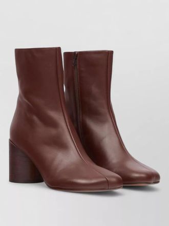 Maison Margiela leather ankle boots block heel design