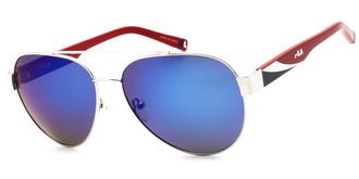Fila SFI181 0SIL Mens Sunglasses Silver Size 61