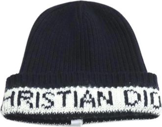 Dior Pre-owned Wool hats - Heren - Vintage Accessoires - Blauw - ONE Size - Wol - Vintage