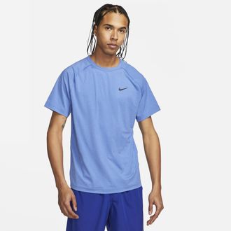 Nike Mens Ready Dri-FIT Short-Sleeve Fitness Top in Blue | DV9815-480