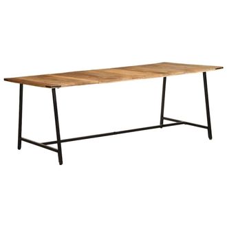 Berkfield Home Dining Table 200x100x75 cm Solid Wood Mango in Brown | Size: 200 x 100 x 75 cm