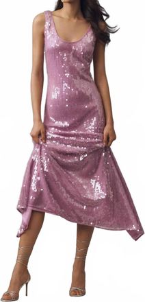 Hutch Sequin Maxi Dress In Bright Orchid
