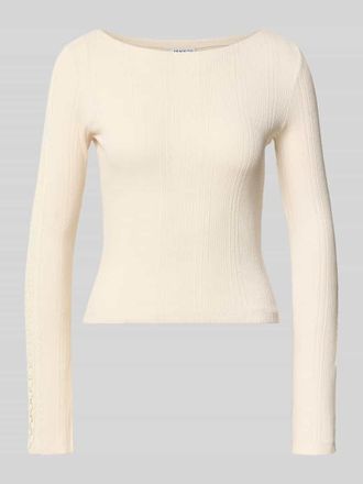 Jake*s Casual Slim Fit Langarmshirt aus Baumwoll-Mix in Ecru, Gr&ouml;&szlig;e XXL