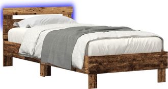 vidaXL Estructura De Cama Madera Envejecida 80 X 200 Cm Vidaxl