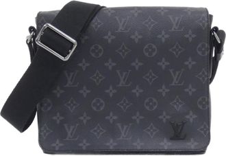 Louis Vuitton Black Coated Canvas Shoulder Bag (Pre-Owned)