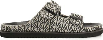 Kazar Schoenen, Heren, Zwart, 46 EU, Flip-flops met logopatroon