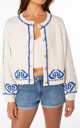 Roxy Jovie Cotton Blend Cardigan in Dew at Nordstrom, Size Xx-Large