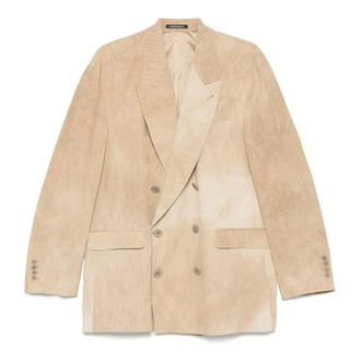 Emporio Armani Heren, Jassen, Beige, Maat: M Viscose