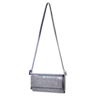Benedetta Bruzziches Vittissima La Grande Bag - Moonraker - Dames - Schoudertassen - Grijs - ONE Size - Satijn - Tassen