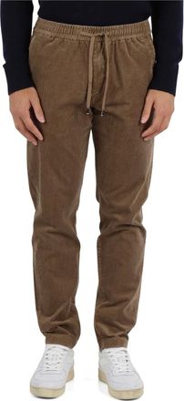 Tommy Hilfiger Broeken, Heren, Beige, W34, Katoen, Fluweel Corduroy Relaxte Tapered Broek