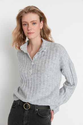 Trendyol Vrouwen Staande kraag Off-shoulder Basis Trui