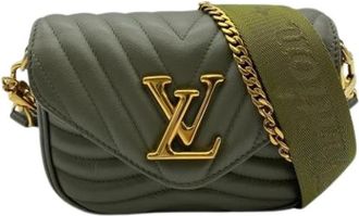 Louis Vuitton Pre-owned Pochette Schoudertas - Dames - Vintage Schoudertas - Groen - ONE Size - Leer - Vintage