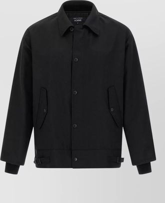 Comme Des Gar&ccedil;ons wool shirt jacket collared pockets adjustable hem