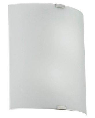 Eglo Eglo Grafik 2 Light Wall Light With Chrome Finish & Satin Glass Shade