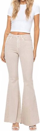 Flying Monkey Bella High Rise Super Flare Comfort Stretch Denim Pants In Foolproof