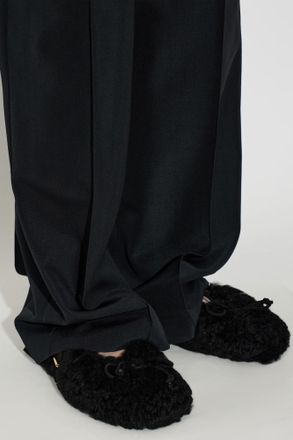 Marni Futrzane Ballet Flats, Womens, Black
