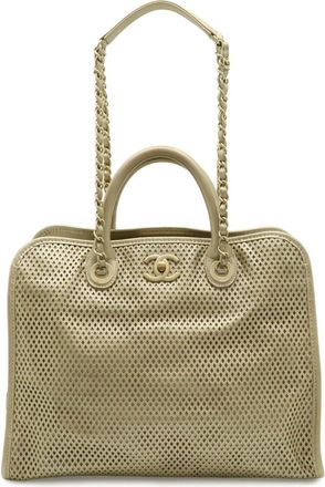 Chanel Champagne Gold Mesh Shoulder Bag Tote Bag (Pre-Owned)