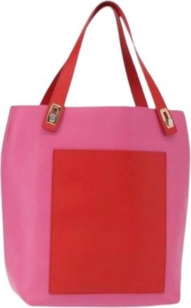 Balenciaga Pre-owned Tote Bags, female, Pink, Size: ONE SIZE Pre-owned Leather Tote Bag