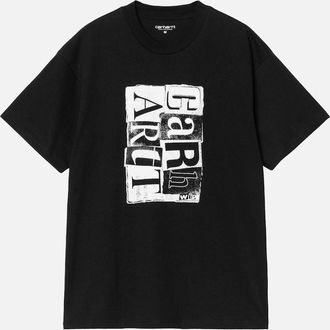Carhartt Work in Progress Mens Carhartt WIP Moving Letterpress T-Shirt - Black - Size: 30/31/36