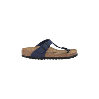 Birkenstock Schoenen, Dames, Blauw, 37 EU, Leer, Gizeh Narrow Fit